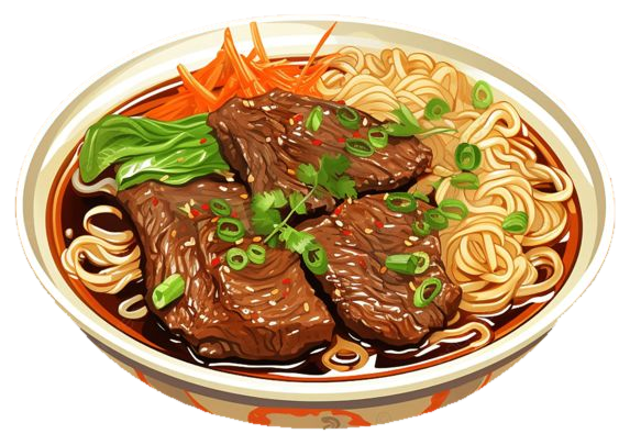 A bowl of beef noodle soup — Chinese braised beef and hand-pulled noodles
